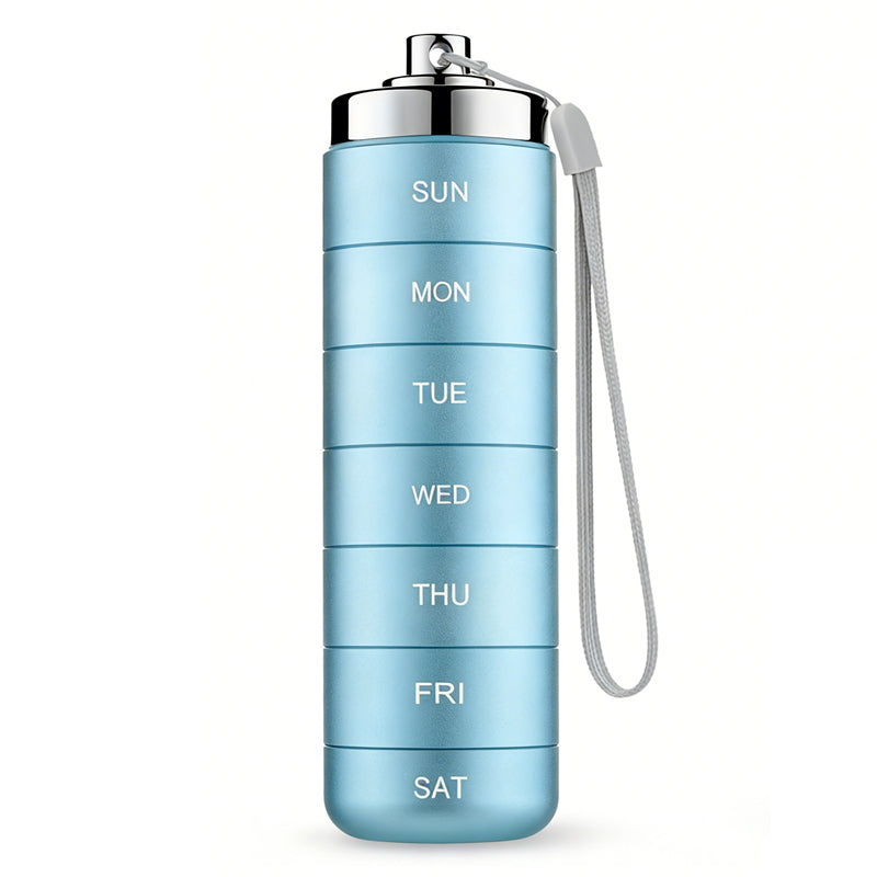 Weekly Pill Organizer - 7-Day Waterproof Aluminum Case for Travel & Home