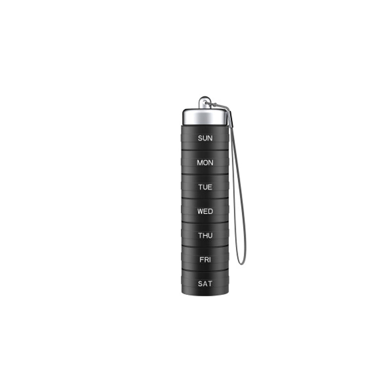 Weekly Pill Organizer - 7-Day Waterproof Aluminum Case for Travel & Home