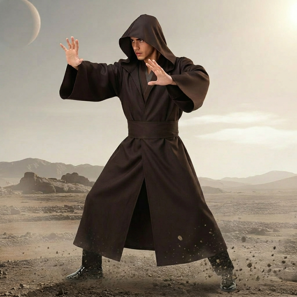 Adult Hooded Adventure Star Robe Halloween Costume Set