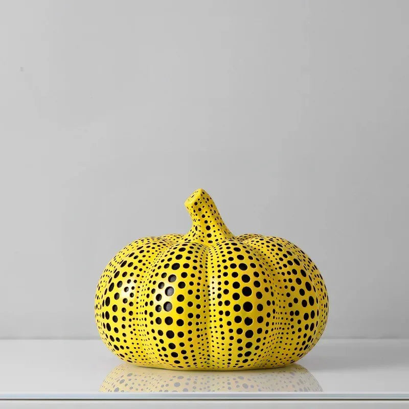 Yellow Resin Decorative Figurine Collection