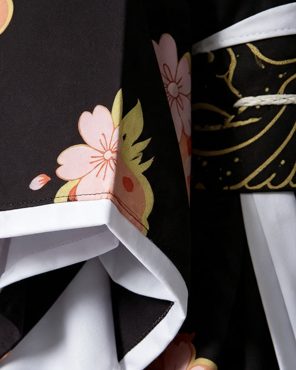Women’s Layered Black Kimono-Style Costume
