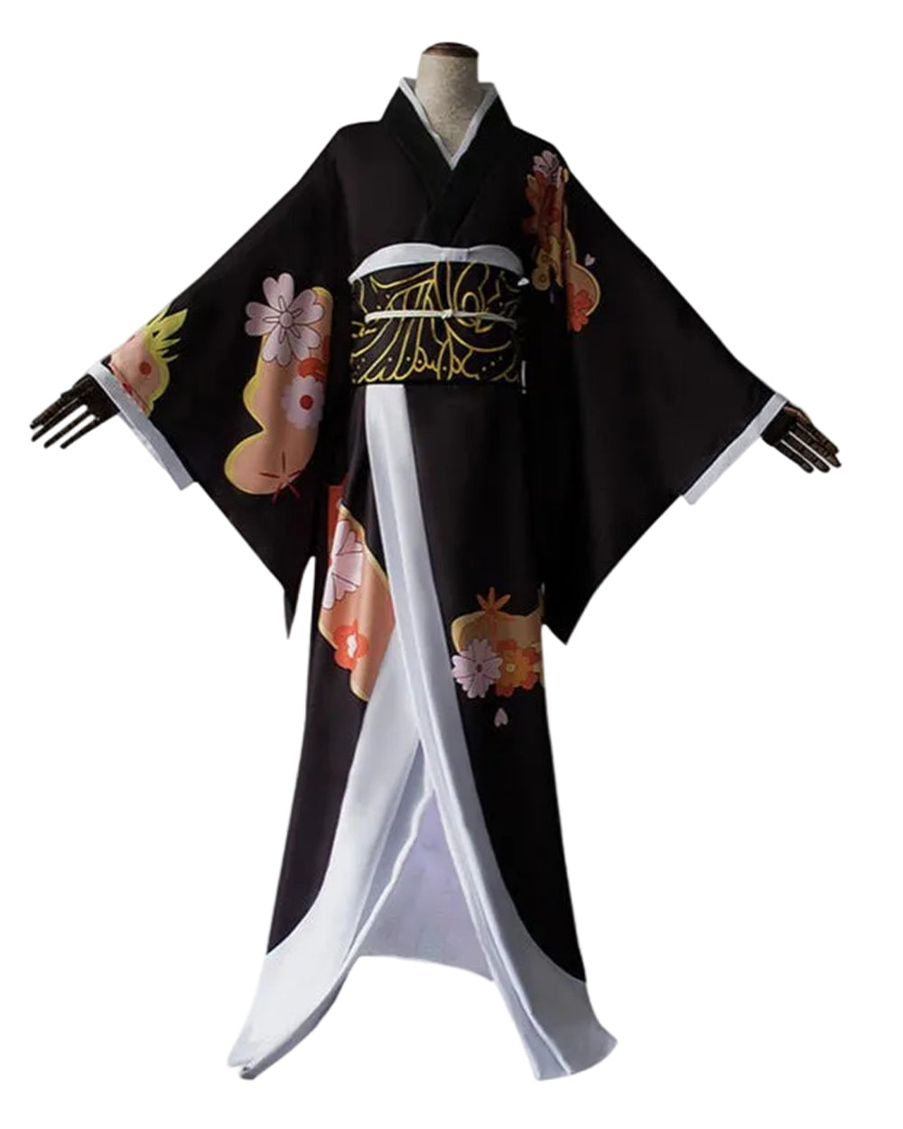 Women’s Layered Black Kimono-Style Costume