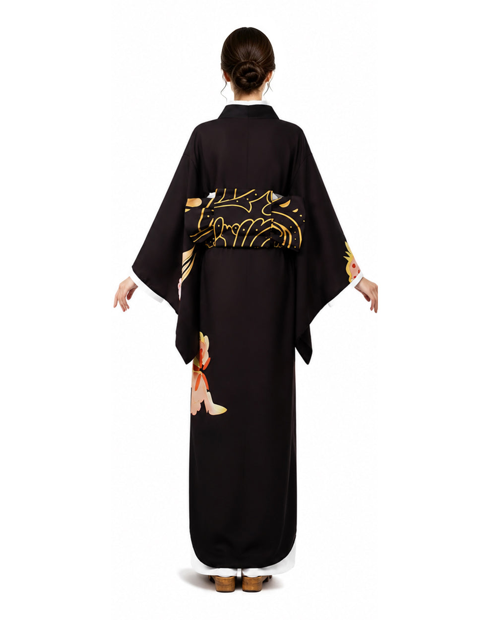Women’s Layered Black Kimono-Style Costume