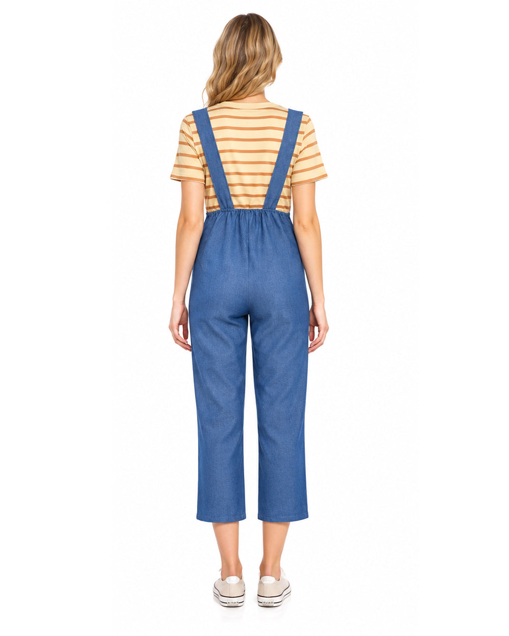Women’s Striped Shirt and Blue Overall Costume